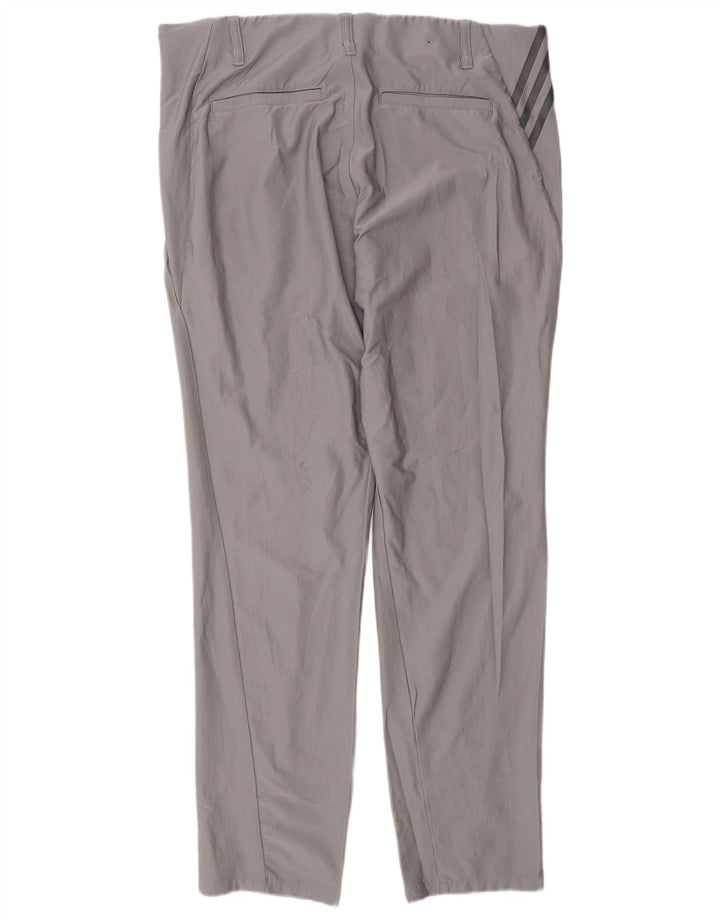 Adidas Herren Slim Chino Hose W34 L32 Grau Polyester