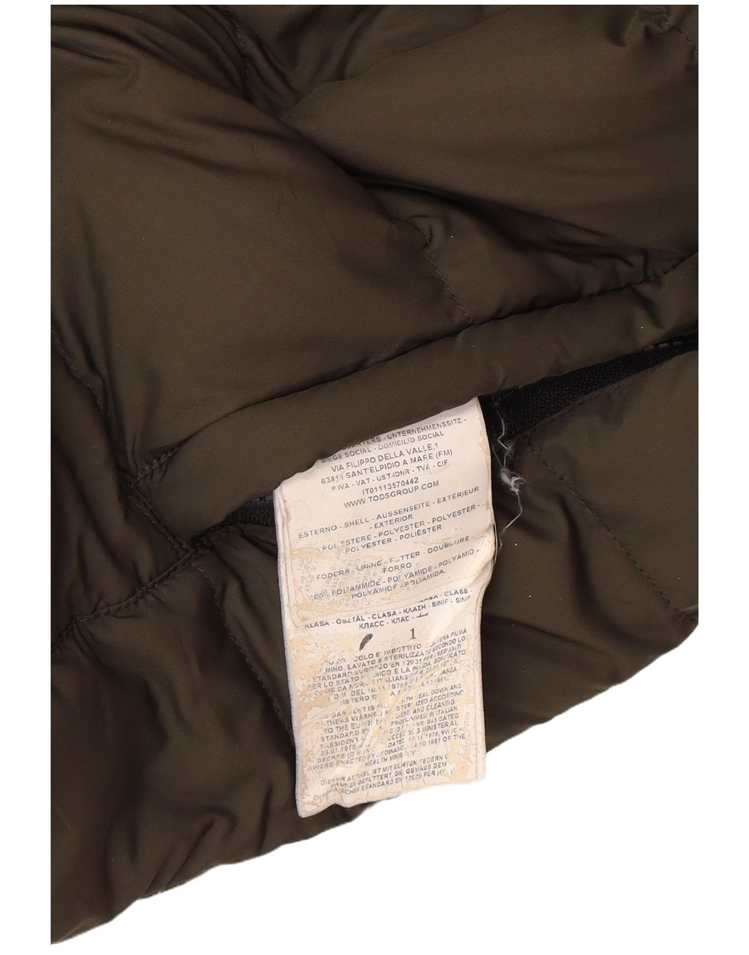 Fay Herren-Jacke mit Kapuze, gepolstert, UK 40, Größe L, Khaki, Polyamid
