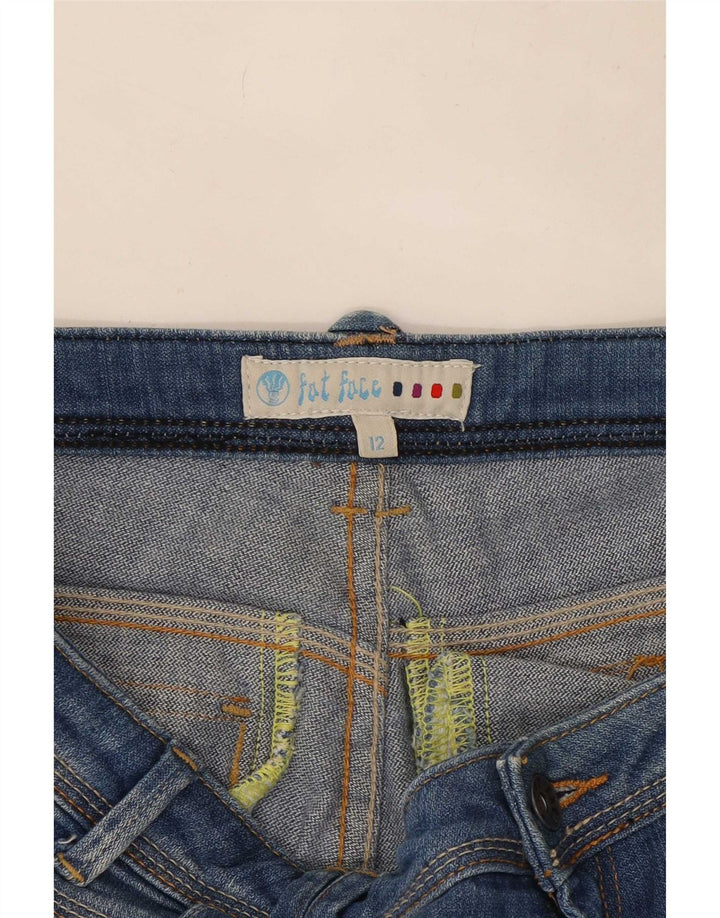 Fat Face Damen Jeansshorts UK 12 Medium W32 Blaue Baumwolle