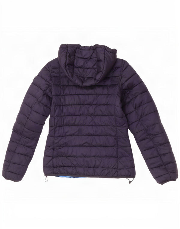 Napapijri Wattierte Damenjacke mit Kapuze UK 12 Medium Marineblau Polyamid