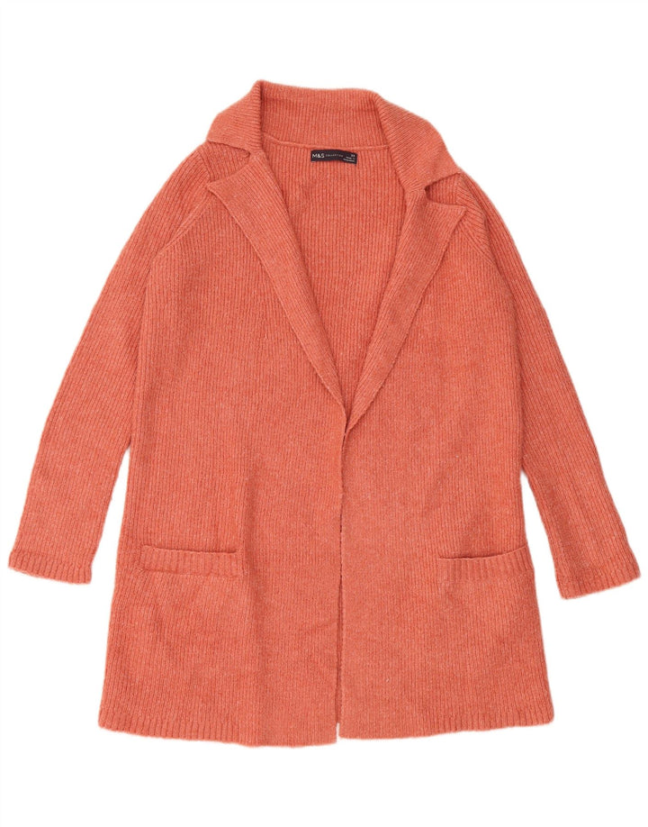 Marks & Spencer Damen-Strickjacke in Übergröße, Gr. 6, XS, Orange
