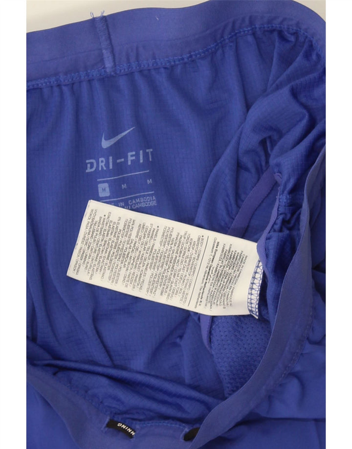 NIKE Damen Dri Fit Sport Shorts UK 12 Mittelblaues Polyester