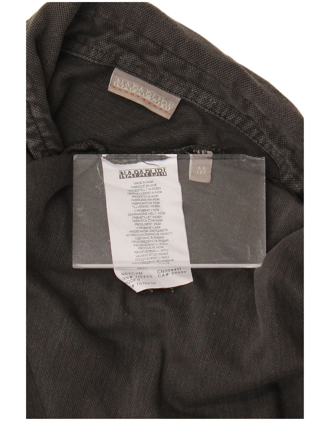 NAPAPIJRI Herren-Langarm-Poloshirt aus mittelgrauer Baumwolle