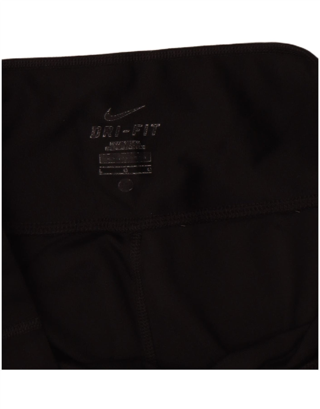 Nike Damen Dri Fit Capri Leggings UK 14 Large Schwarz Polyester