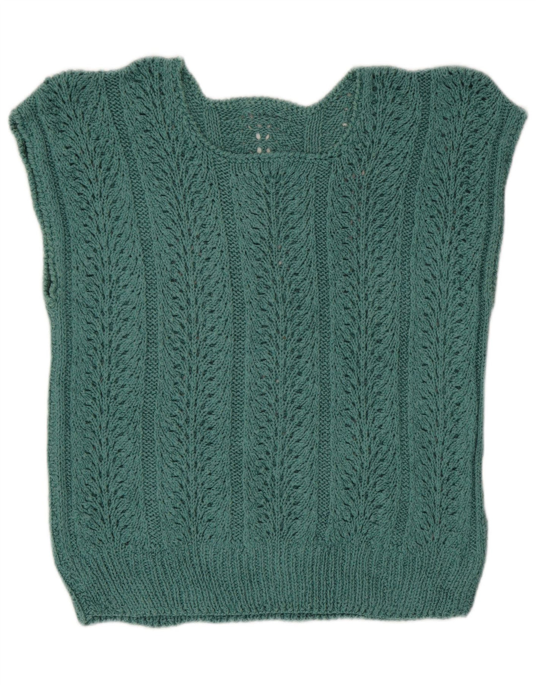 Vintage Damen Weste Tank Top UK 14 Large Grün