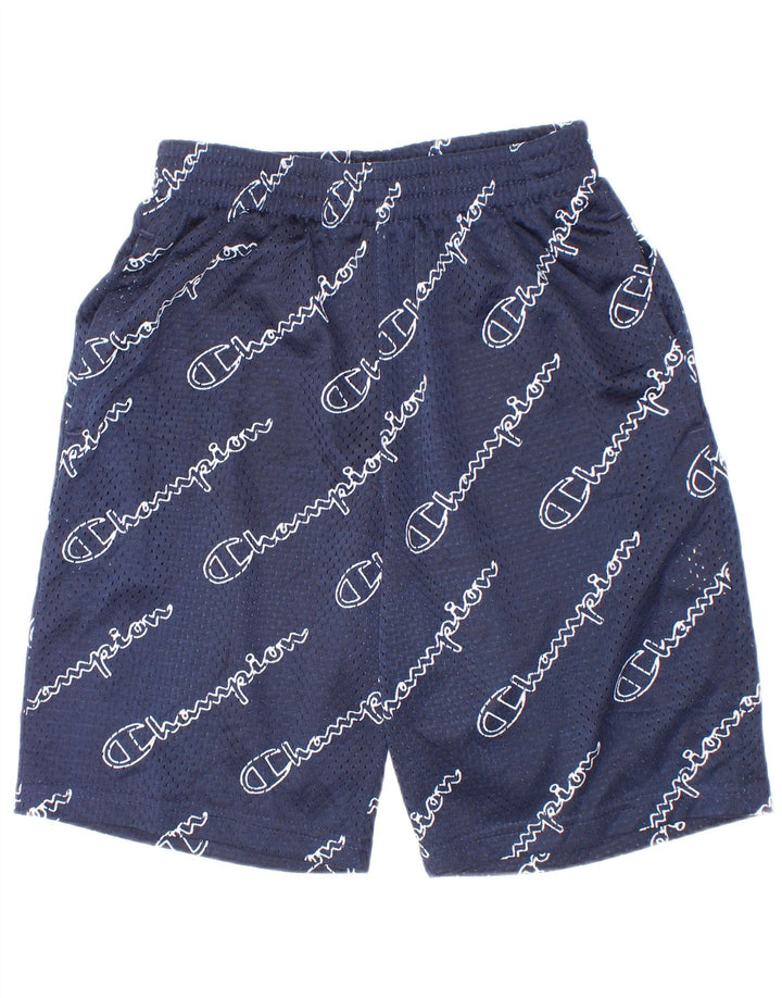 Champion Sport-Shorts für Jungen mit Grafik, 9–10 Jahre, mittelgroß, marineblau, Polyester