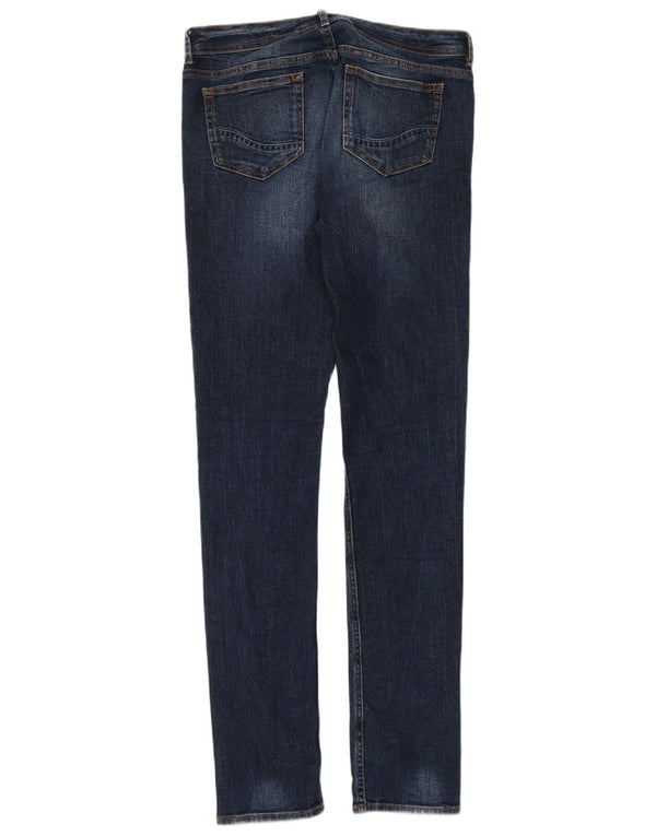 Fat Face Damen Slim Jeans UK 10 Small W30 L31 Blaue Baumwolle