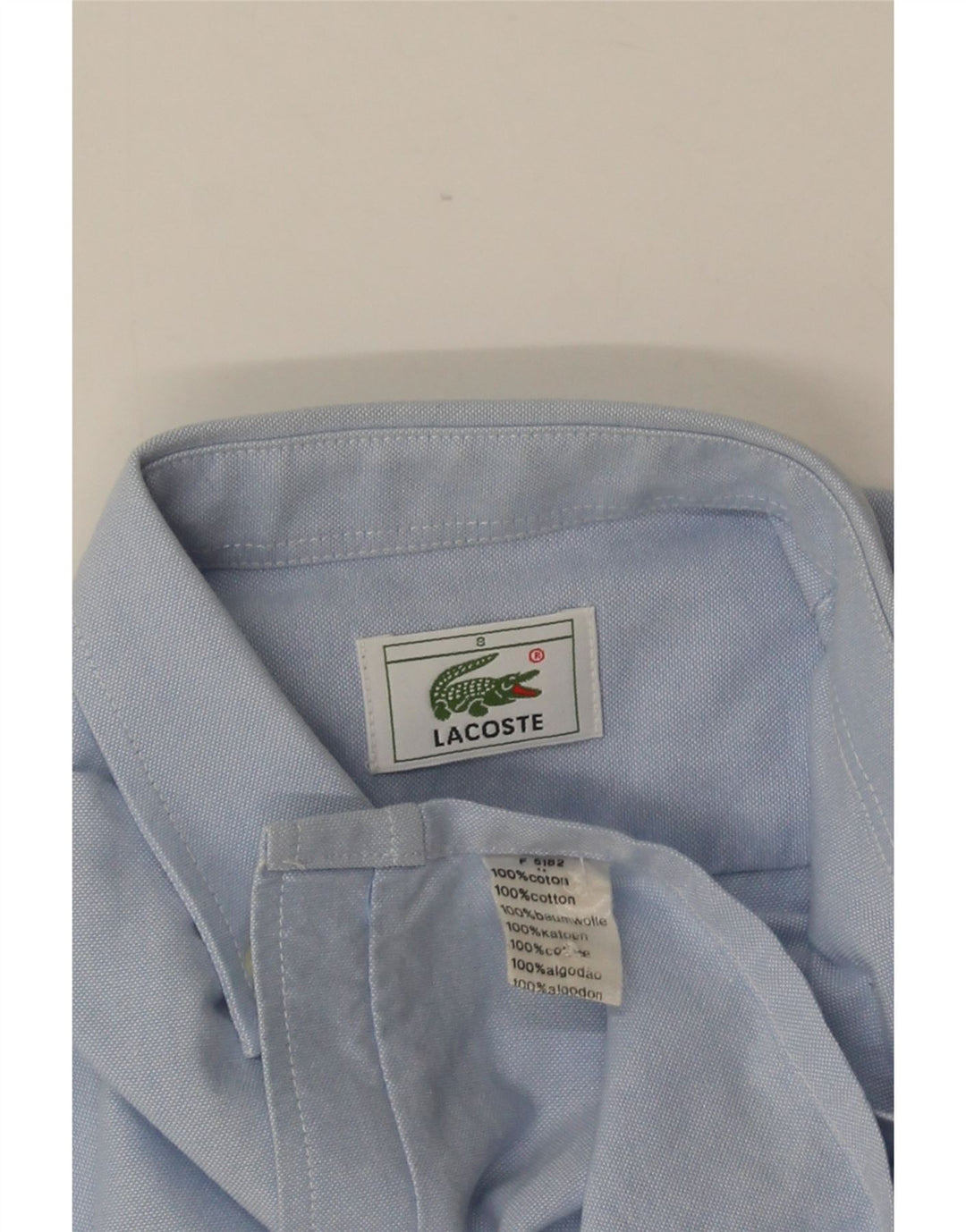 LACOSTE Jungen-Hemd, 7–8 Jahre, blaue Baumwolle