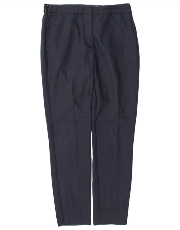 Zara Slim Chino-Hose für Damen, Größe S, W26, L27, Marineblau, Polyester