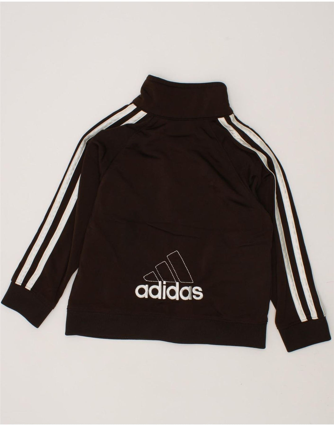 ADIDAS Boys Graphic Tracksuit Top Jacket 2-3 Years Brown Polyester Vintage Adidas and Second-Hand Adidas from Messina Hembry 