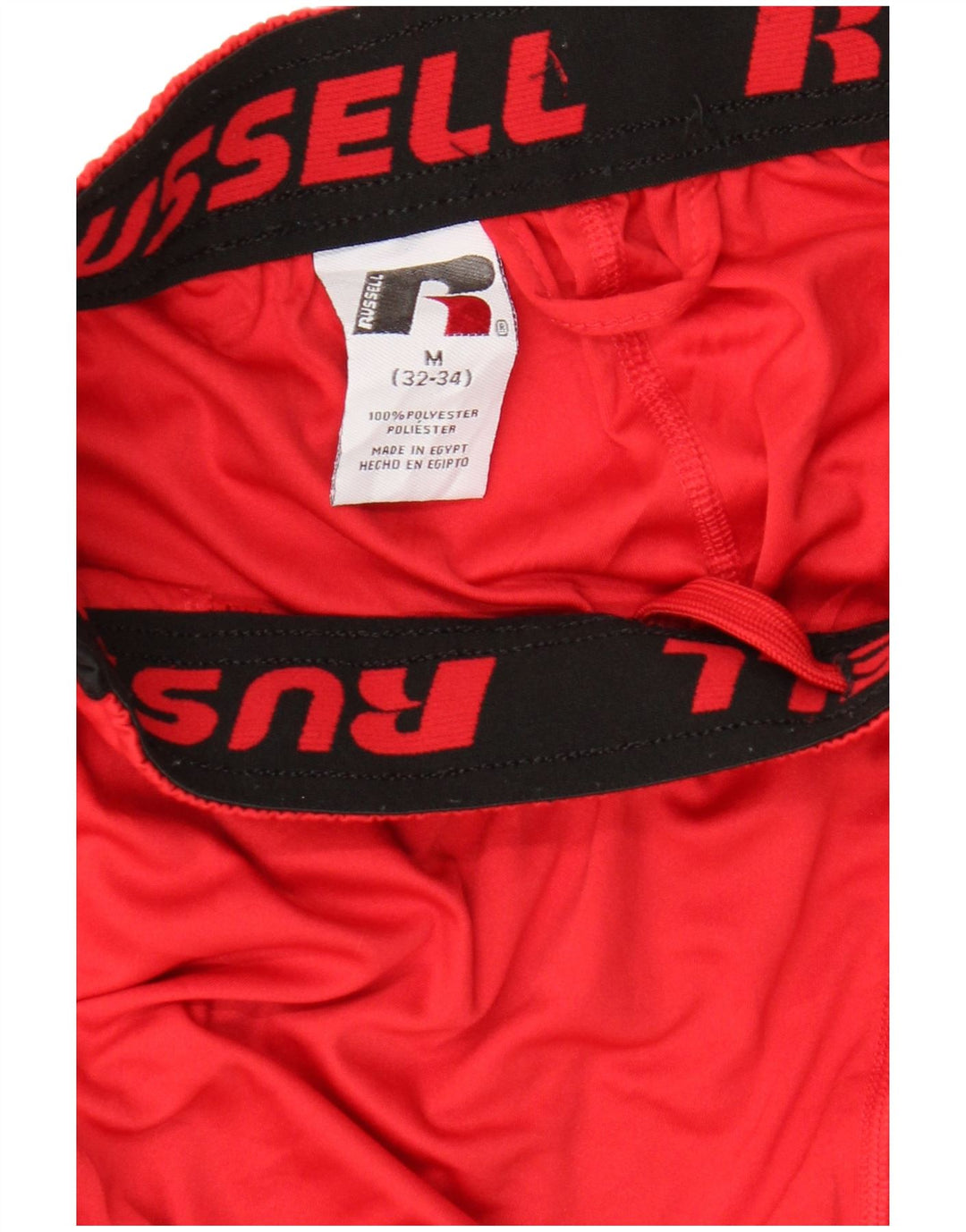 RUSSELL ATHLETIC Herren Dri-Power Sportshorts Mittelrot Farbblock
