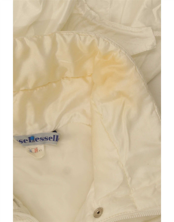Ellesse Wattierte Damenjacke mit Kapuze IT 42 Medium Off White