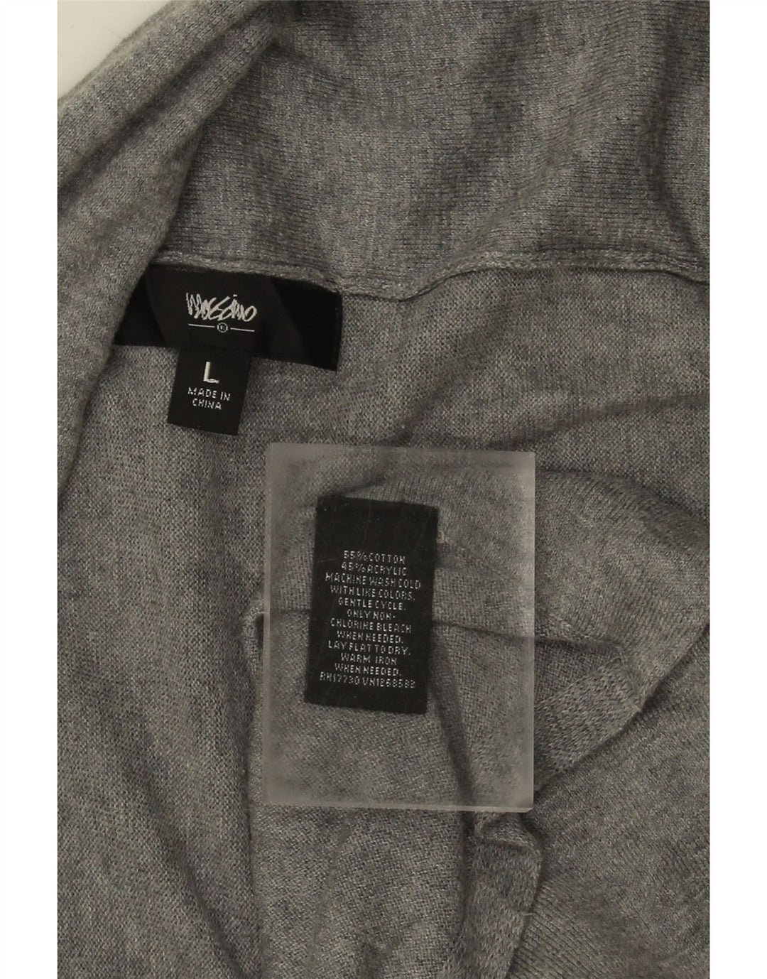 MOSSIMO Womens Poncho Asymmetric Cardigan Sweater UK 12 Medium Grey Cotton Vintage Mossimo and Second-Hand Mossimo from Messina Hembry 