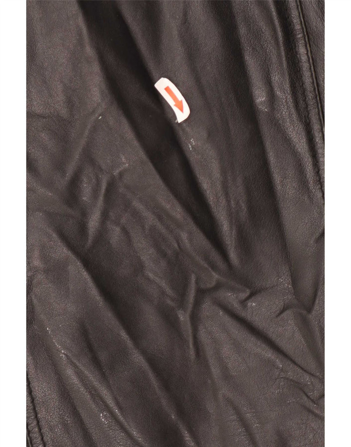 Vintage Herren Lederjacke UK 36 Small Schwarz