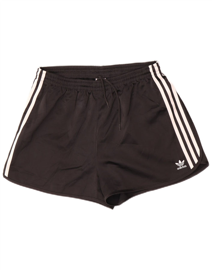 Adidas Damen Sportshorts UK 16/18 Large Schwarz Polyester