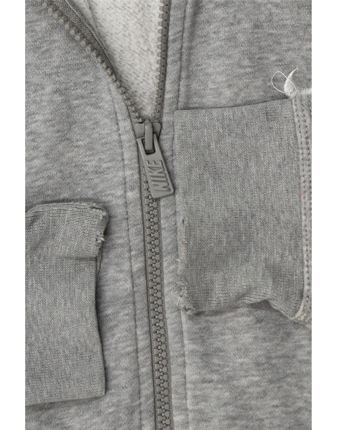 Nike Herren-Kapuzenpullover mit Reißverschluss, mittelgrau gefleckte Baumwolle