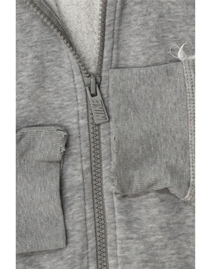Nike Herren-Kapuzenpullover mit Reißverschluss, mittelgrau gefleckte Baumwolle