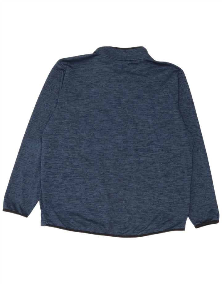 Under Armour Herren-Pullover-Trainingsanzugoberteil mit Reißverschluss und Halsausschnitt, 2XL, Blau meliert