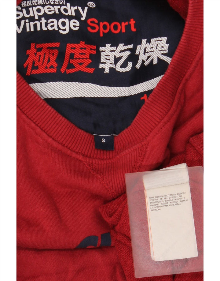 Superdry Herren-Sweatshirt mit Grafik, Größe S, Rot, Colourblock-Baumwolle