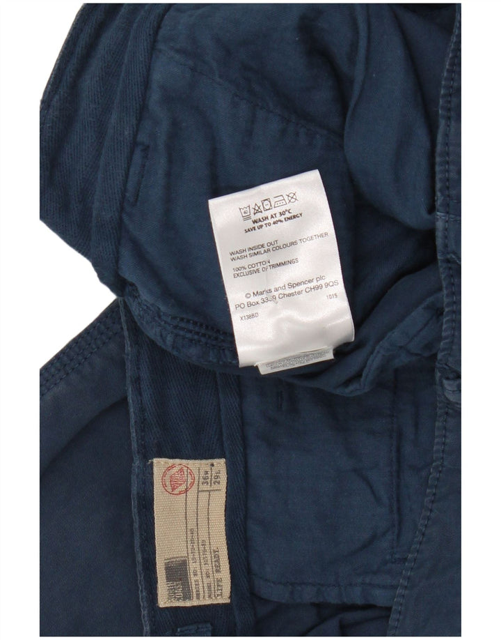 Gerade Herren-Chinohose von Marks & Spencer, W36, L29, Blau, Baumwolle
