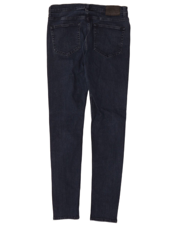 French Connection Damen Skinny Jeans UK 12 Medium W30 L30 Marineblaue Baumwolle