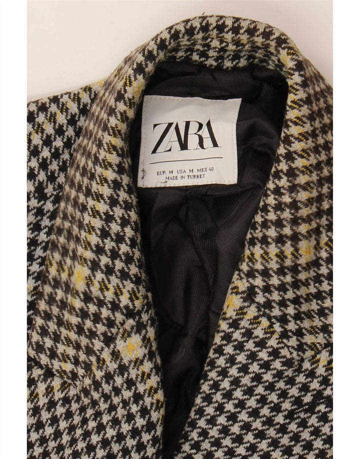 Zweireihiger Herren-Blazer von Zara, Gr. 38, Mittelschwarz, Hahnentrittmuster