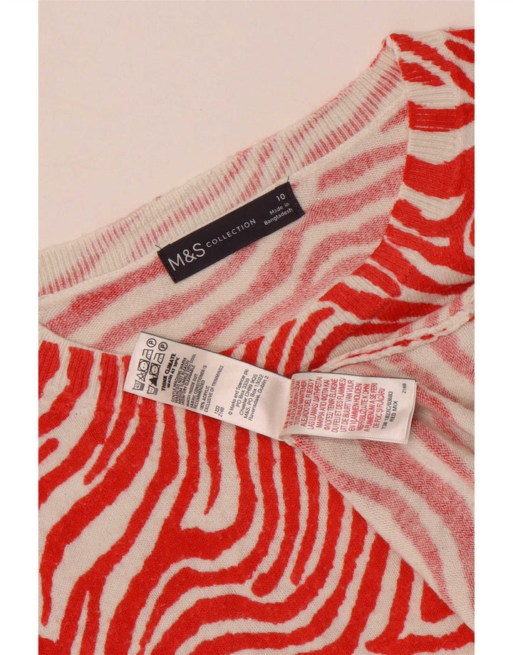 Marks & Spencer Damen-Pullover mit Rundhalsausschnitt, Gr. 10, Größe S, Rot