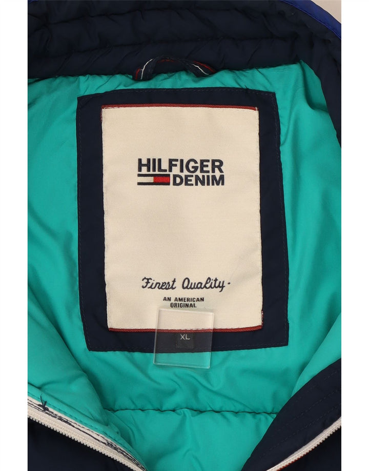 Tommy Hilfiger Herren Wattierte Jacke UK 42 XL Marineblau Polyester