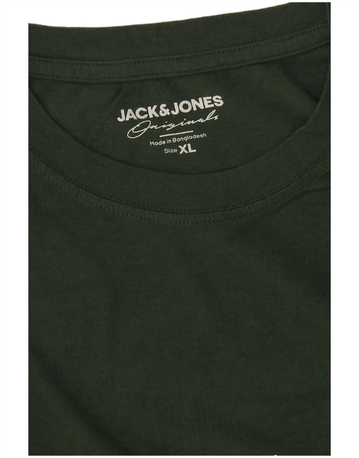 Jack & Jones Herren Grafik T-Shirt Top XL Grün