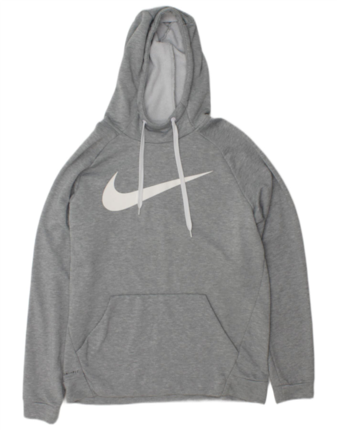 Nike Herren Dri Fit Graphic Kapuzenpullover, großes grau geflecktes Polyester
