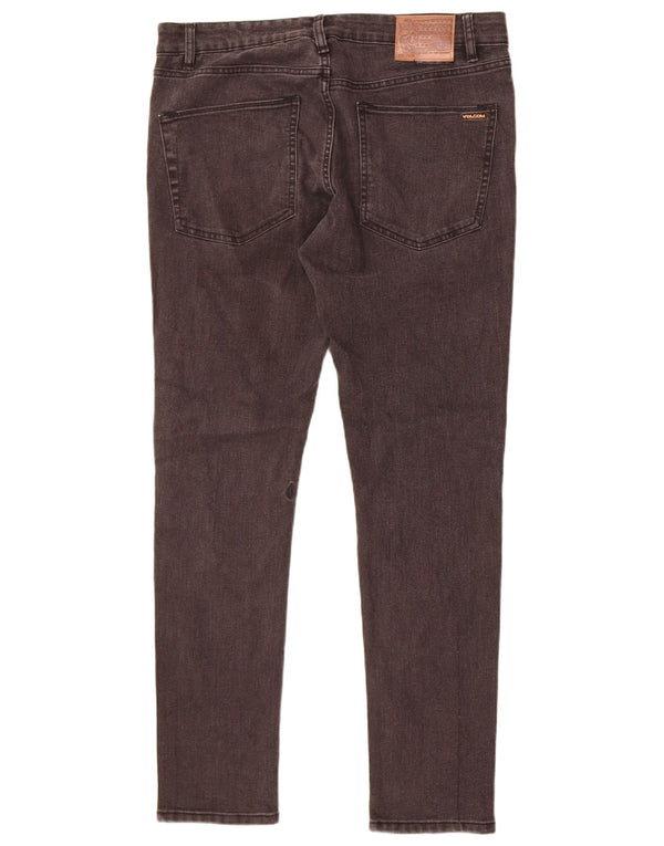 Volcom Herren Tapered Jeans W34 L32 Schwarze Baumwolle