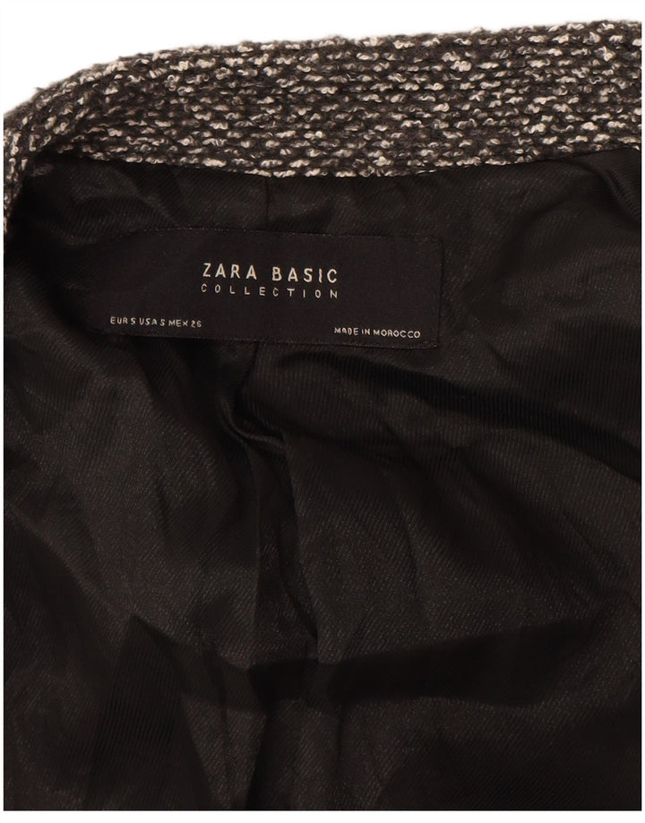 ZARA Damen offene Blazerjacke UK 10 Small Grau