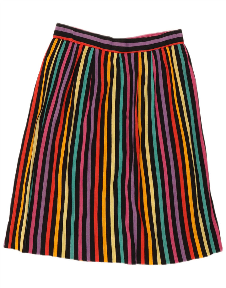 Vintage Damen A-Linie Rock W28 Medium Mehrfarbig gestreift