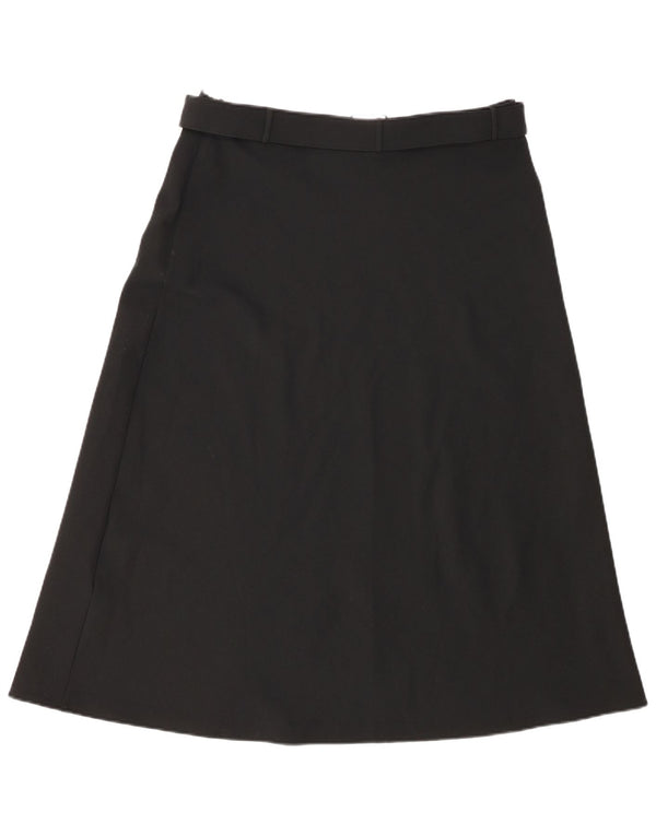 Marks & Spencer Damen A-Linienrock UK 14 Large W32 Schwarz Polyester