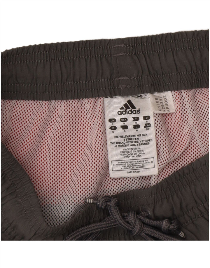 Adidas Herren-Badeshorts, klein, graues Colourblock-Polyester
