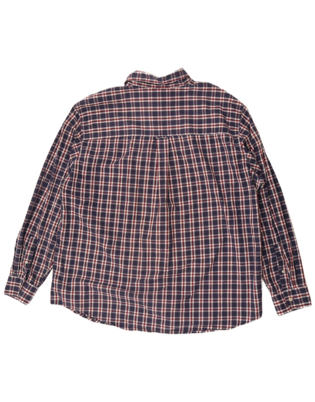 Chaps Herren-Hemd, pflegeleicht, 2XL, marineblau, kariert, Baumwolle