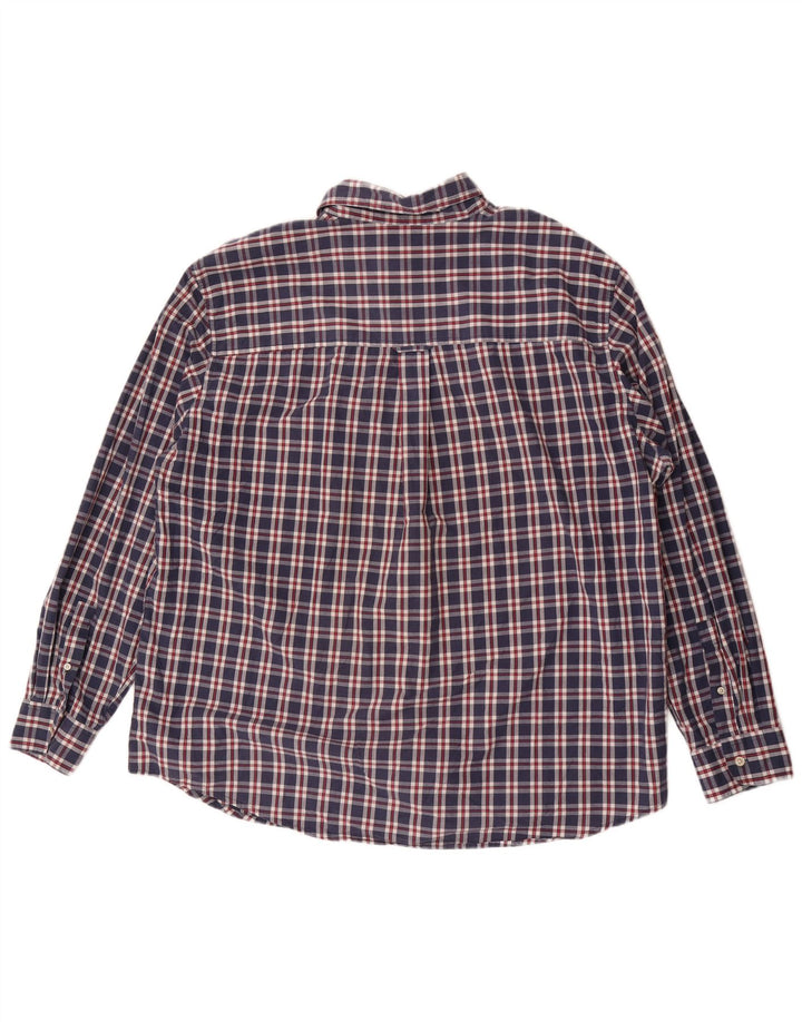 Chaps Herren-Hemd, pflegeleicht, 2XL, marineblau, kariert, Baumwolle