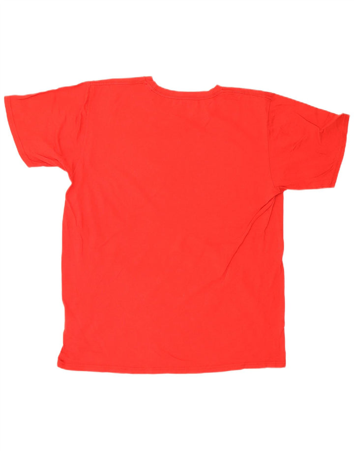 Adidas Herren Grafik T-Shirt Top Große rote Baumwolle
