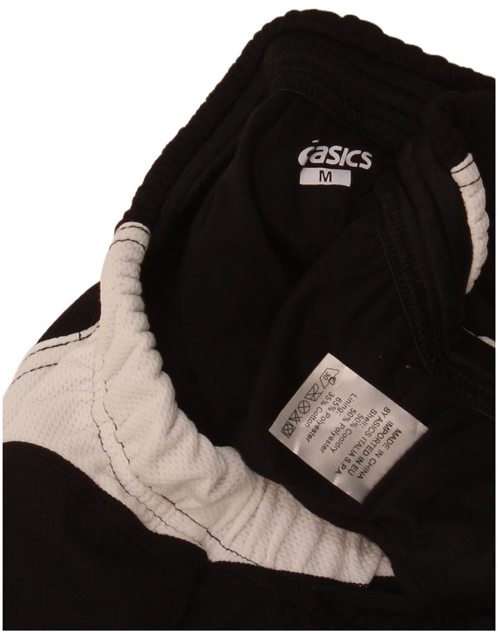 Asics Damen Graphic Sport Shorts UK 12 Mittelschwarzes Colourblock-Polyester