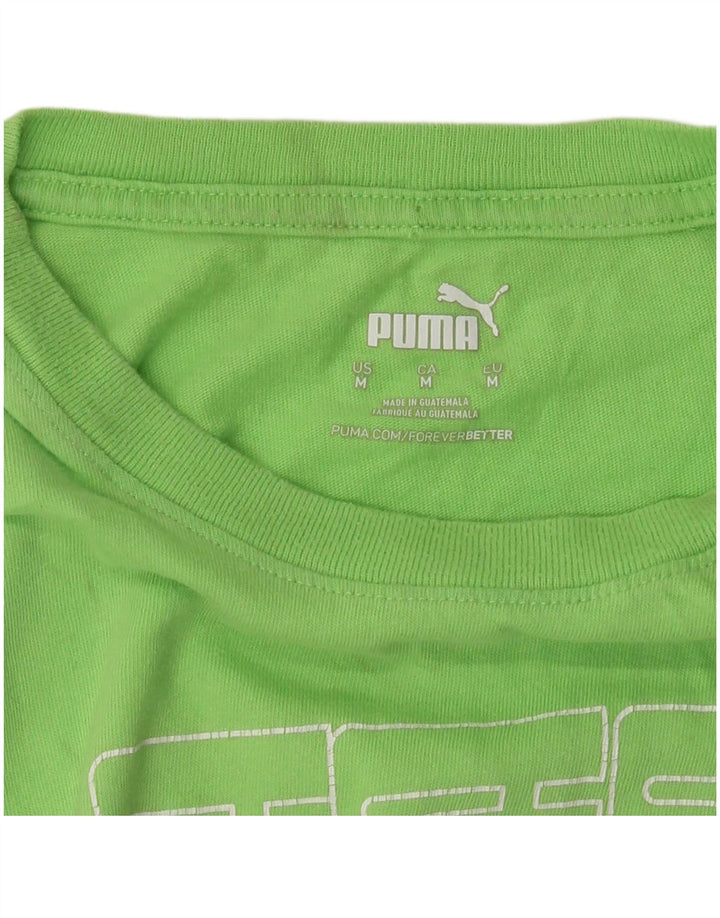 PUMA Damen Graphic T-Shirt Top UK 14 Mittelgrün