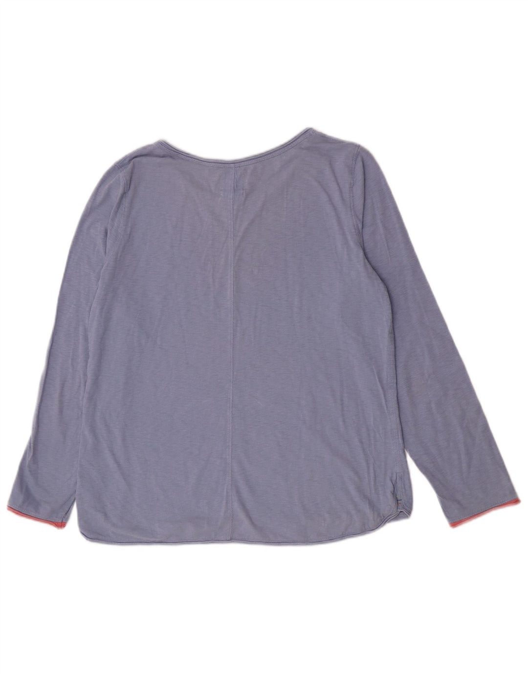 White Stuff Damen Top Langarm UK 12 Mittelblaue Baumwolle