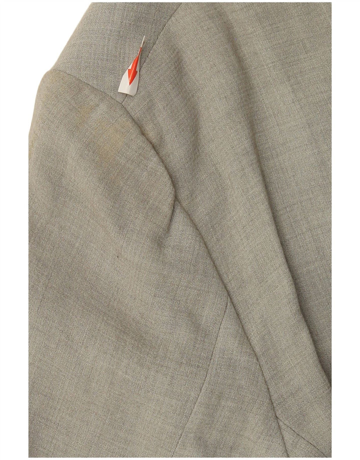 Calvin Klein Damen 3-Knopf-Blazerjacke US 14 XL Graue Viskose