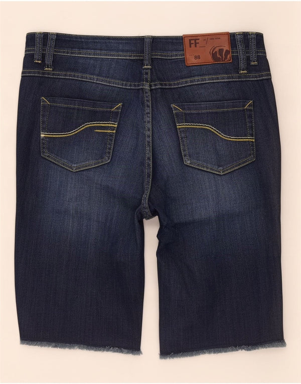 Fat Face Damen-Jeansshorts UK 10 Small W32 Marineblaue Baumwolle