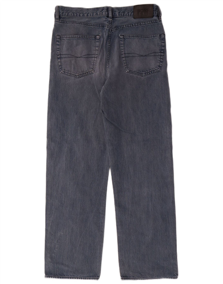 HUGO BOSS Herren Arkansas Straight Jeans W32 L30 Blau