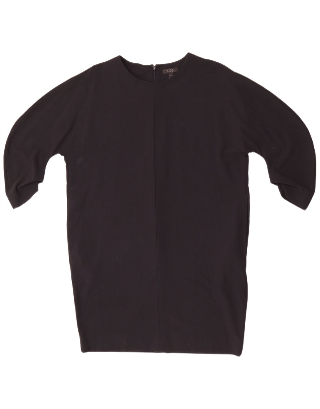 Cos Damen-Etuikleid mit 3/4-Ärmeln, übergroß, EU 40, mittelschwarze Viskose
