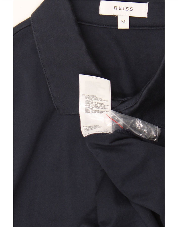 Reiss Herrenhemd aus mittelblauer Baumwolle in Marineblau