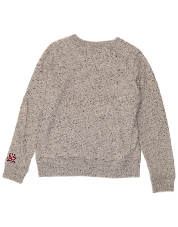 Abercrombie & Fitch Damen Sweatshirt Pullover UK 14 Mittelgrau meliert