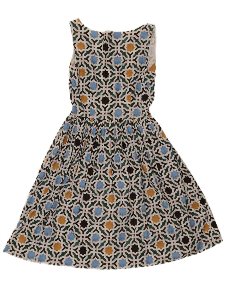 Prada Damen-Sommerkleid IT 42 aus mehrfarbiger, geometrischer Baumwolle in mittlerer Größe