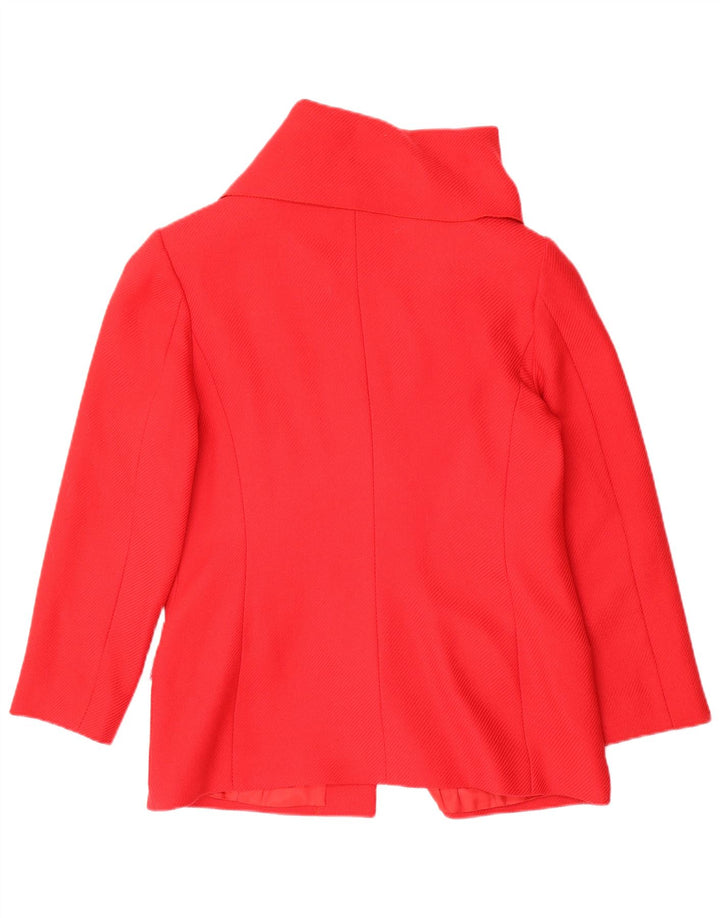 Luisa Spagnoli Damen 4-Knopf-Blazerjacke IT 46 Große rote Wolle