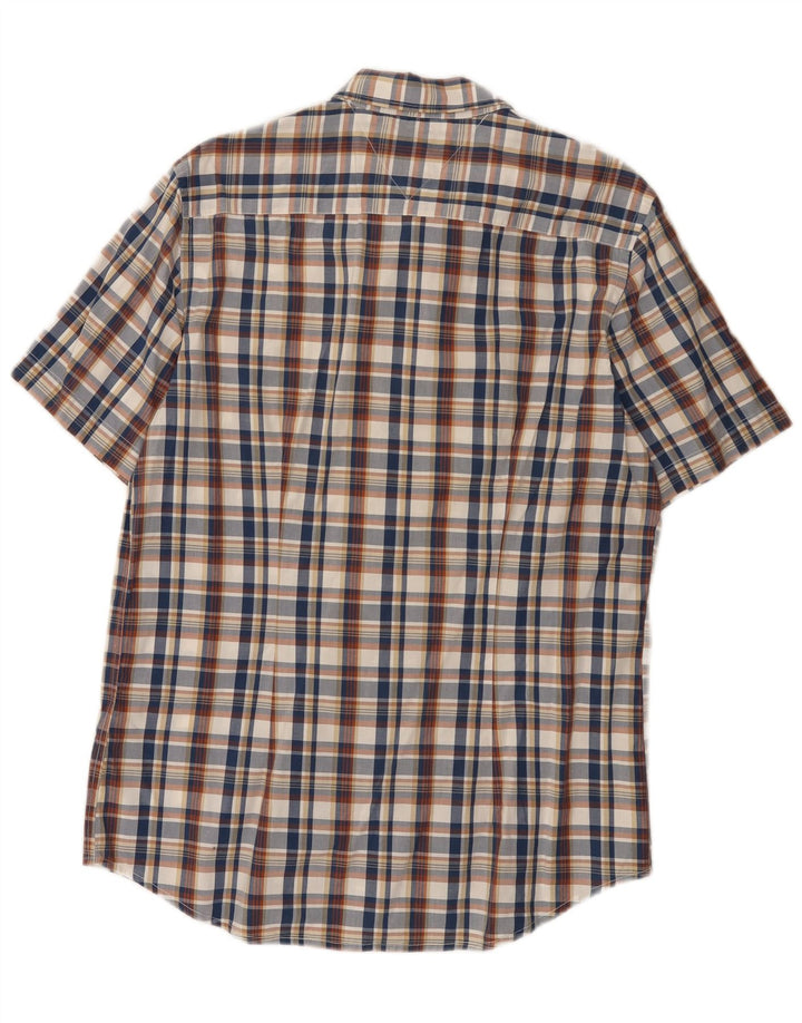 Tommy Hilfiger Herren Kurzarm-Slim-Fit-Hemd, groß, mehrfarbig, kariert